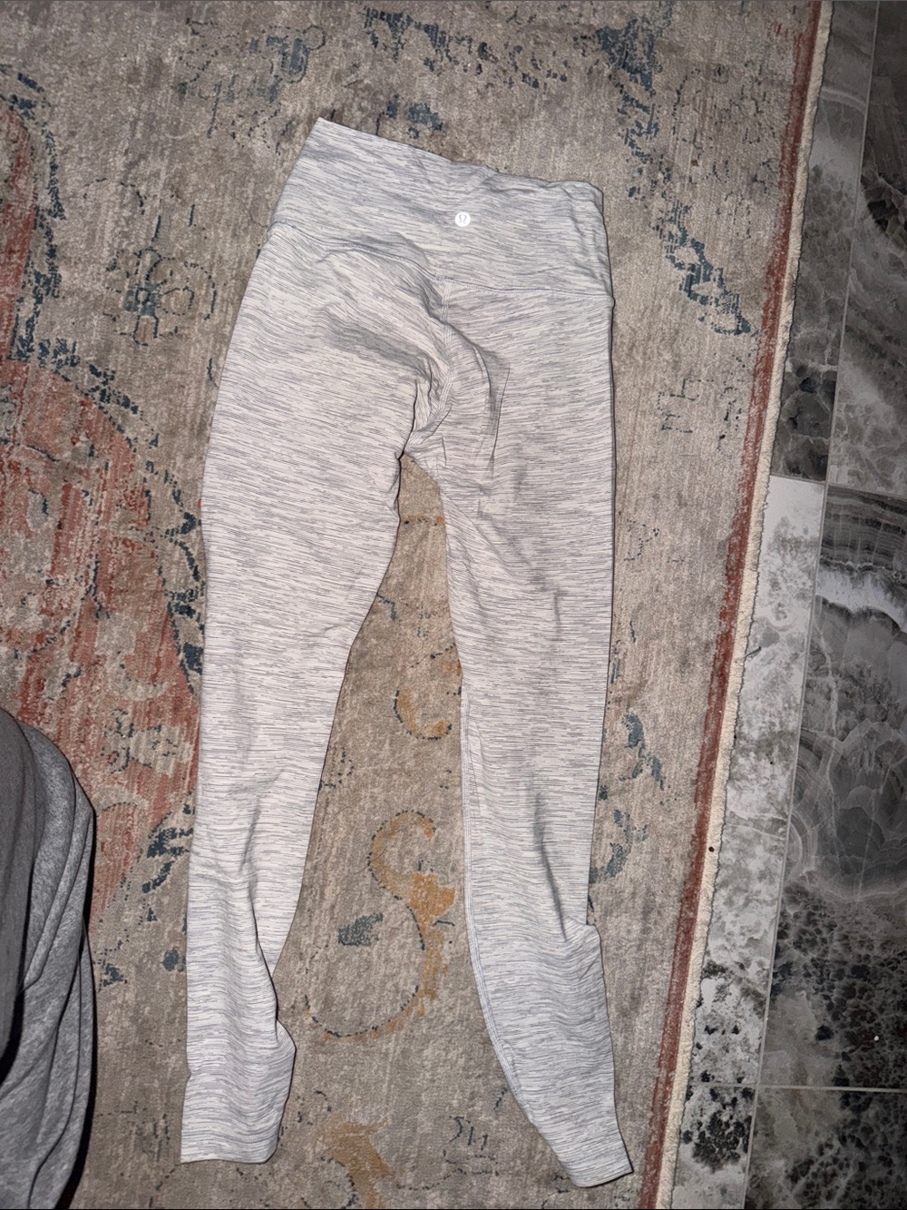 lululemon athletica Light Heather Gray Marble Leggings
